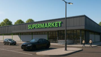 Opción de reurbanización sugerida 1: supermercado y zona industrial